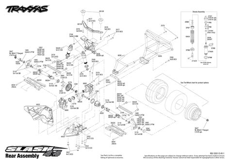 slash    rear assembly exploded view traxxas