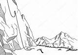 Cliff Drawing Landscape Drawings Getdrawings Sketch Graphic sketch template