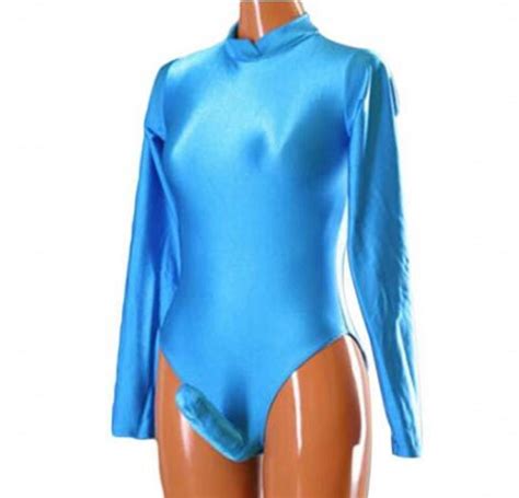 2021 Sexy Adult Lycra Spandex Bodysuit One Piece Swimsuit Leotard Penis