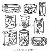 Food Cans Shutterstock Vector Stock Lightbox sketch template