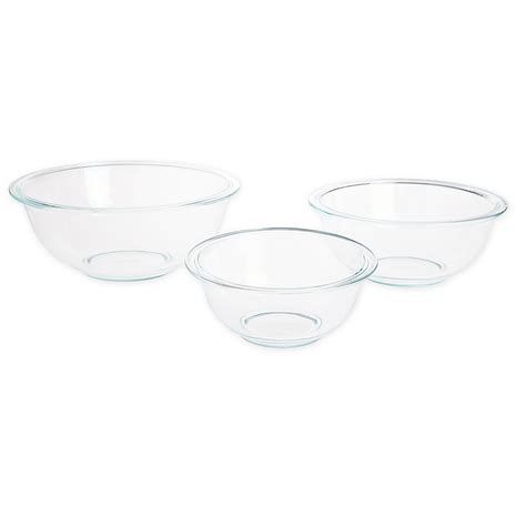 Pyrex® 3 Piece Mixing Bowl Set Bed Bath And Beyond In 2021 Mixing
