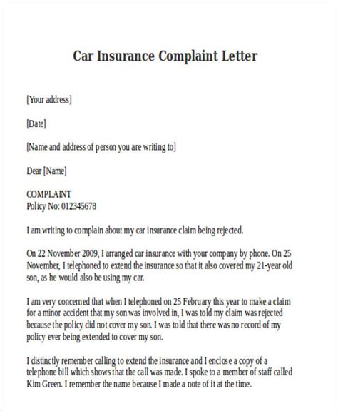 accident insurance accident insurance letter