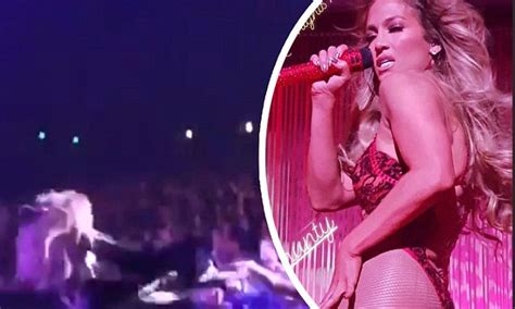 jennifer lopez falls on stage during las vegas concert and bounces back up without missing a