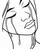 Draw Tears Falling Drawing Easy Coloring Drawings Pages Eyes Dragoart Tattoo sketch template