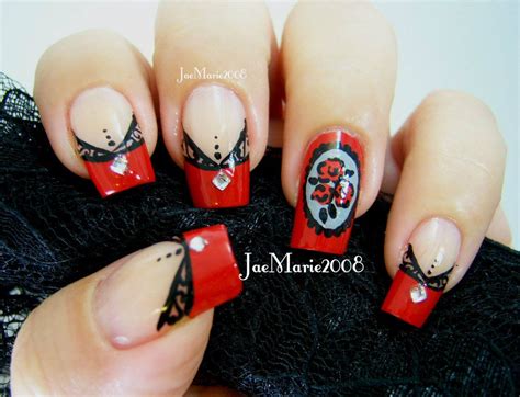 victorian styled laced tips  jaemarie nail tutorial httpswww