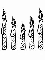 Candle Coloring Pages Birthday Fice Cake Candles Color Tocolor Drawing Place sketch template