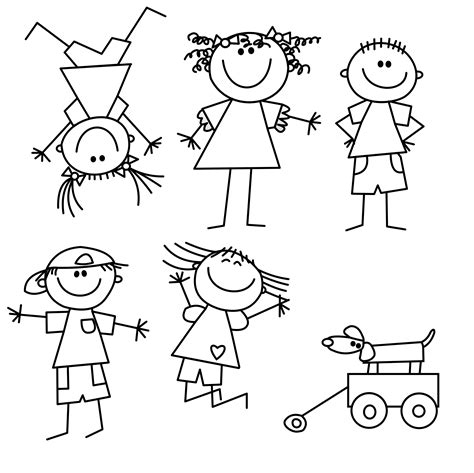 child outline drawing  getdrawings