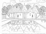 Coloring Colouring Scenery Pages Beautiful Adults Adult House Kids Scene Travel Printable Book Sheets Landscapes Bestcoloringpagesforkids Inspired Intheplayroom Old Books sketch template
