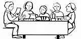 Dinner Table Family Clip Drawing Clipart Kitchen Around Round Church Clipartpanda Getdrawings Children Candle Light sketch template