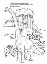 Brachiosaurus Dinosaurios Colorear Existieron sketch template