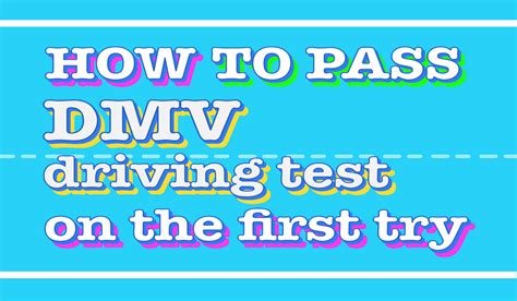 how to pass dmv driving test on the first try driver