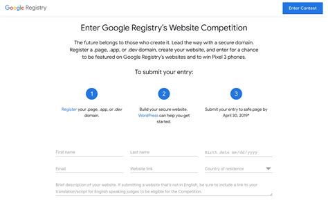 google continues https push  website contest pixel  prize