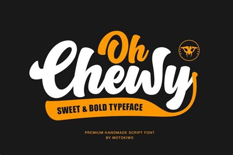 chewy bold script font   fonts