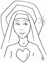 Immaculate Catholic sketch template