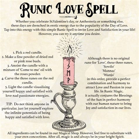 Runic Love Spell Magical Recipes Online Wicca Love Spell Love