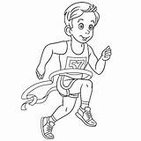 Boy Marathon sketch template