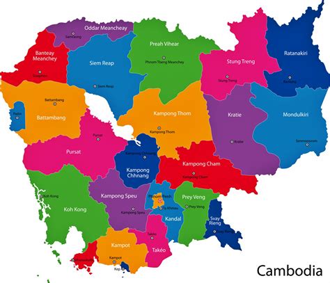 cambodia map  regions  provinces orangesmilecom