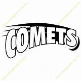 Comets Clip Clipart Text Name sketch template