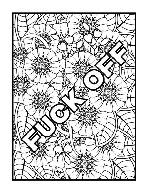 41 Naughty And Funny Cursing Coloring Pages For Adults Etsy Uk