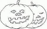 Coloring Pumpkin Pages Scary Clipart Library Dynie Kolorowanki Halloween sketch template