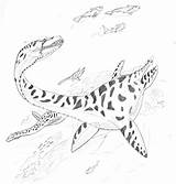 Pages Liopleurodon Coloring Mosasaurus Template sketch template