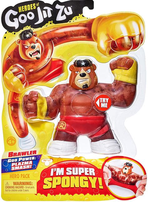 heroes  goo jit zu brawler action figure bear moose toys toywiz