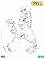Zou Coloring Pages Playing Zebra sketch template