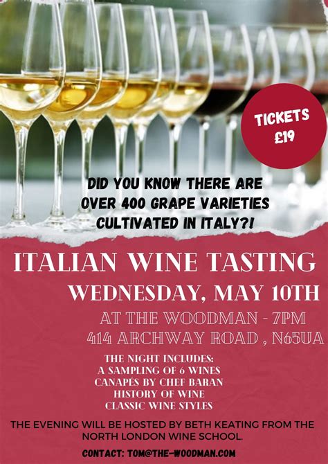 italian wine tasting wednesday    pm    woodman