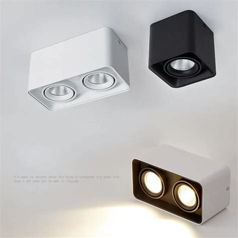 gu spotlights surface mounted led ceiling spot light singledouble head square indoor spot