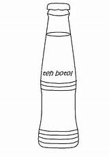 Mewarnai Botol Sketsa Minuman Teh Minum Sehat Kemasan Paud sketch template