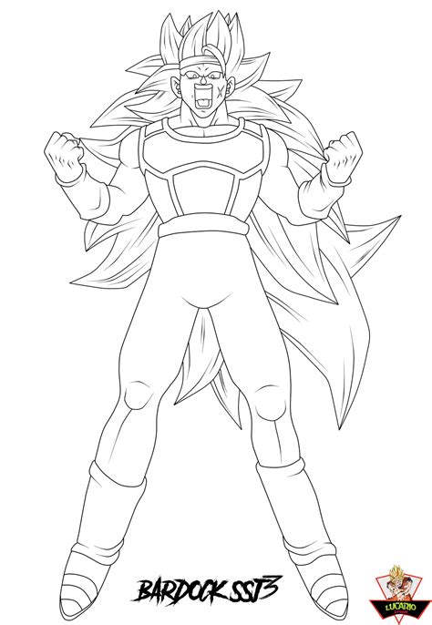 bardock drawing coloring coloring pages