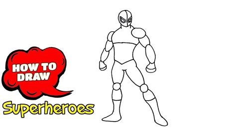draw superheroes easy step  step drawing tutorials easy