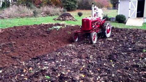plowing   farmall super  tractor youtube