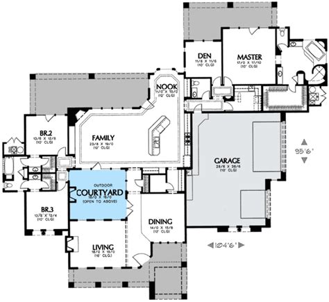 interior courtyard md architectural designs house plans