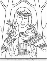 Kateri Tekakwitha Thecatholickid sketch template