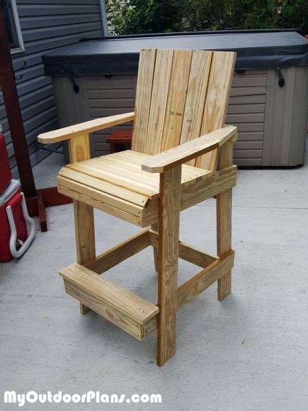 bar height adirondack chair diy project myoutdoorplans