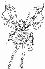 Winx Coloring Fairy Pages Club Coloringbay sketch template