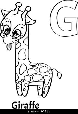 giraffe coloring page vector stock vector art illustration vector