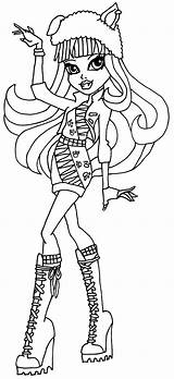 Monster High Coloriage Clawdeen Wolf Coloring Howleen Pages Cleo sketch template
