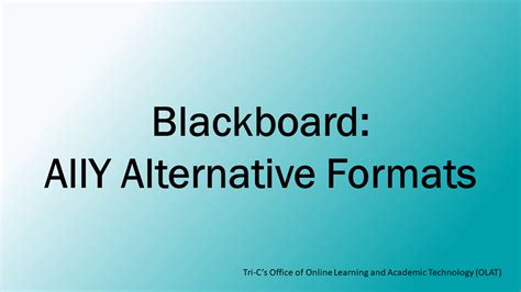 blackboard ally alternative formats  students