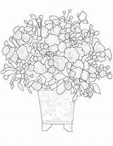 Coloring Pages Advanced Flower Library Clipart Line sketch template