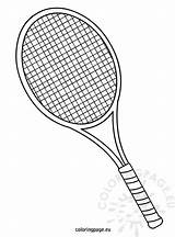 Tennis Racket Coloring Sketch Drawing Clipart Pages Sports Da Color Coloringpage Eu Printable Rackets Racchetta Racquet Badminton Una Party Disegno sketch template