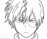 Todoroki Academia Drawing Coloring Hero Pages Boku Dessin Anime Deviantart Drawings Lineart Manga Outline Easy Printable Chibi Face Progress Coloriage sketch template
