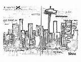 Skyline Toronto Drawing Paintingvalley Colouring sketch template