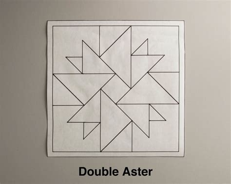 double aster paper printed barn quilt pattern sizes etsy