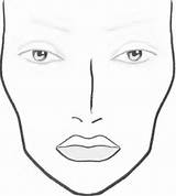 Face Blank Cliparts Makeup Make Charts sketch template