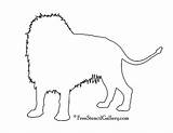 Lion Silhouette Stencil Stencils Freestencilgallery sketch template