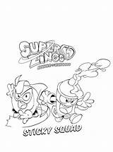 Squad Superzings Sticky Coloring Fun Kids Votes sketch template