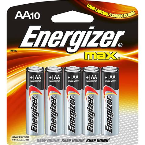 Energizer Aa Batteries Double A Max Alkaline Battery 10 Pack
