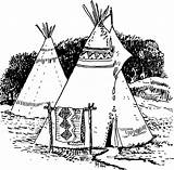 Coloring Pages Western Native American Sheets Tipi Printable Tepee Kids Adult Adults Color Indian Clipart Drawing Indians Teepee Old Printables sketch template